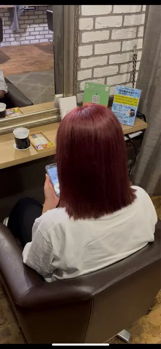 ミディアム カラー 西中島/似合わせ カット/西山昇汰のヘアスタイル