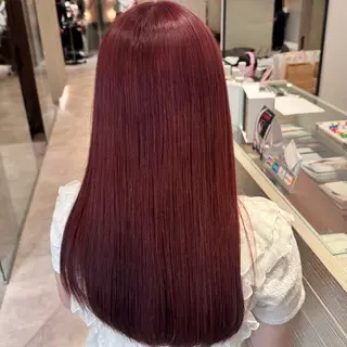 ロング カラー NATSUNO ✮ボブ/縮毛矯正のヘアスタイル