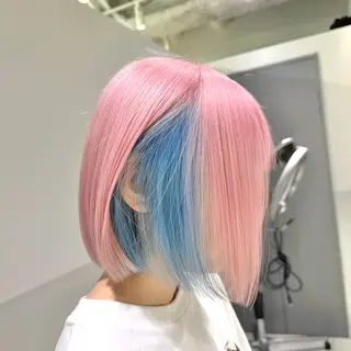 ミディアム カラー ヘアアレンジ メンズ ブリーチの髪様 MASATOのヘアスタイル