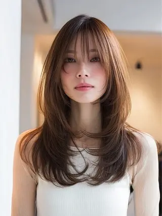 ロング 絶対綺麗な暖色カラー 🎯あります✨増渕✨のヘアスタイル