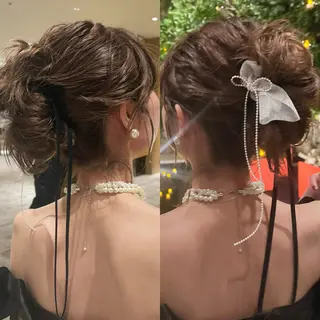 ヘアアレンジ hikaru💘髪質 改善 透明感カラーのヘアスタイル