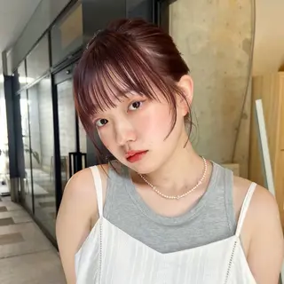 ミディアム カラー 暖色/柔らかベージュ 🐈ayano♡のヘアスタイル