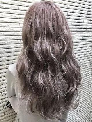 セミロング カラー パーマ 笑顔100点で接客／ TATEのマツエク・マツパデザイン