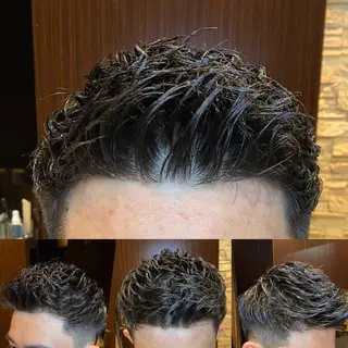 ミディアム 北川 竜也のヘアスタイル