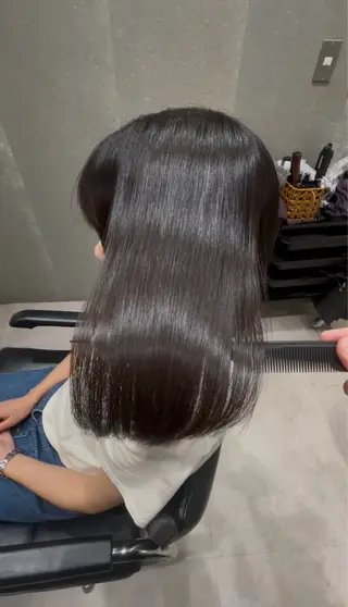 セミロング 髪質改善ヘアケア 艶髪特化/上田のヘアスタイル