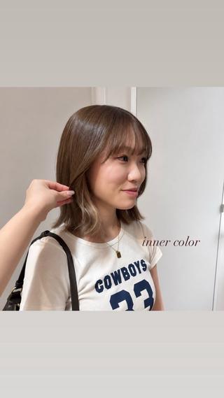 ショート カラー ななほ⌇レイヤー カット⌇透明感カラーのヘアスタイル