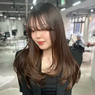 セミロング 心斎橋 韓国レイヤ ー指名No.1renのヘアスタイル