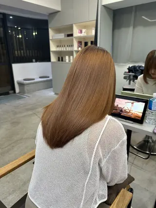 ロング 絶対綺麗な暖色カラー 🎯あります✨増渕✨のヘアスタイル