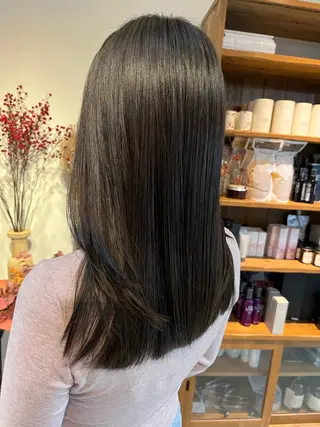 セミロング カラー 🎀暖色カラー🤍 レイヤーカット🎀のヘアスタイル