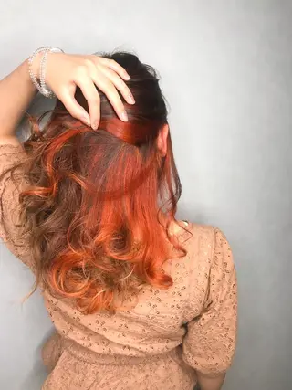 ミディアム カラー パーマ ヘアアレンジ 🫧代表/新宿駅近/ 限定価格🫧田辺貴裕のヘアスタイル