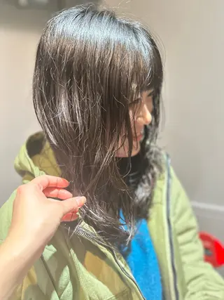 ミディアム カラー 縮毛矯正+モテカラー 🎀✨MIHOのヘアスタイル