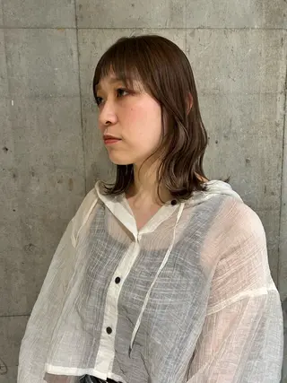 ミディアム カラー 髪質改善/レイヤー/ お顔まわり/Ami.のヘアスタイル