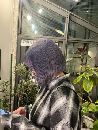 ショート メンズパーマ/ ハイトーン/タニザキのヘアスタイル