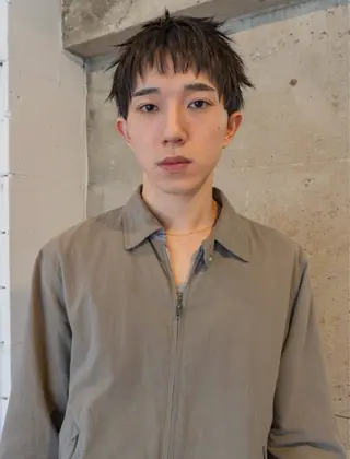 ショート メンズ ショート ミディアム 透明感カラーtowaのヘアスタイル