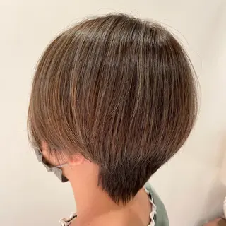 ショート ハイライトカラー/ 艶カラー/ 徳川のヘアスタイル