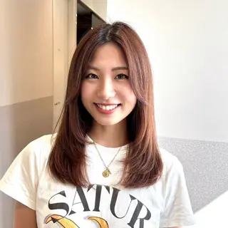 ミディアム 透明感カラー/ moyu🌷のヘアスタイル