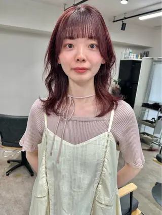 ミディアム カラー レイヤーカット🪄 耳ツボ🎀Ayumiのヘアスタイル