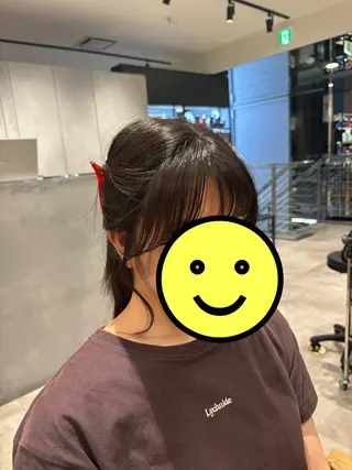 セミロング 久野 竜慈のヘアスタイル