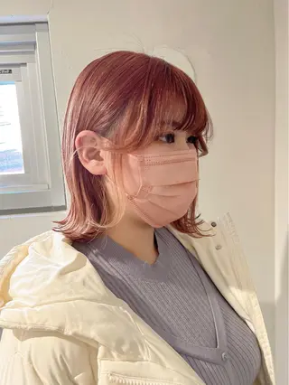 ミディアム カラー ヘアアレンジ 清楚/韓国 風/レイヤー/拓朗のヘアスタイル