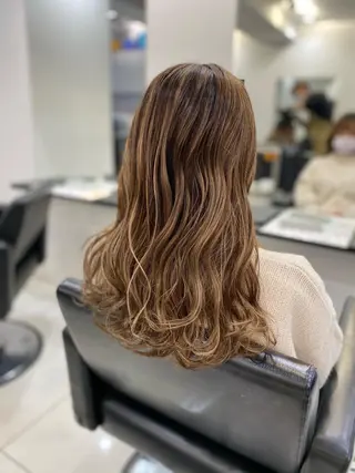 ロング カラー レイヤーカット 赤み消し　店長/大和のヘアスタイル