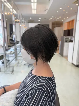 ショート 新井優馬｜縮毛矯正/ 地毛風ストレートのヘアスタイル