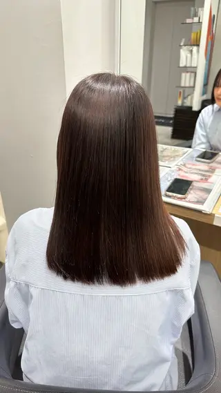 ミディアム 巻ける髪質改善🫧ハ イライト/永田汰伊智のヘアスタイル