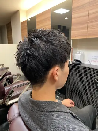 ショート メンズ メンズパーマモデル 大募集中のヘアスタイル
