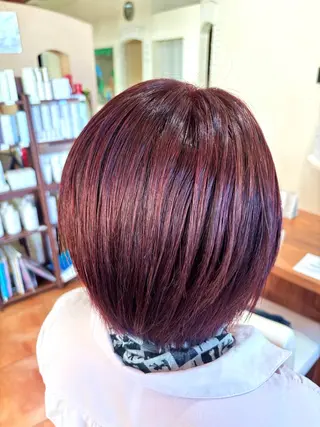 ショート はじめ 透明感カラーのヘアスタイル