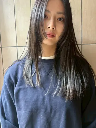 ミディアム パーマ カラー CEINE＋ officialのヘアスタイル