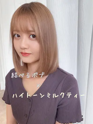ミディアム カラー i'll 未空のヘアスタイル