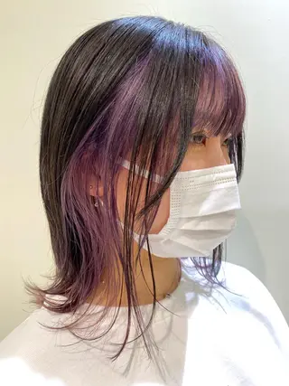 ミディアム カラー ブロンド/ミックス カラー三毛猫Kaiのヘアスタイル