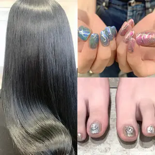 セミロング ネイル Kureha/ネイル トレンドヘアのマツエク・マツパデザイン