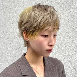 ショート カラー カットモデル/ セット/宮里心香のヘアスタイル