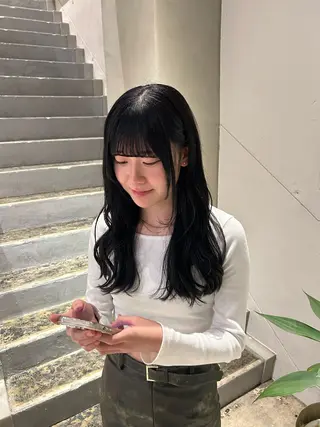 ロング カラー キノシタ ユウナのヘアスタイル