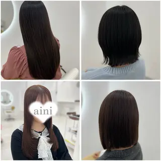 セミロング カラー ✄﻿aini天王寺 ✄﻿ゆ乃のヘアスタイル