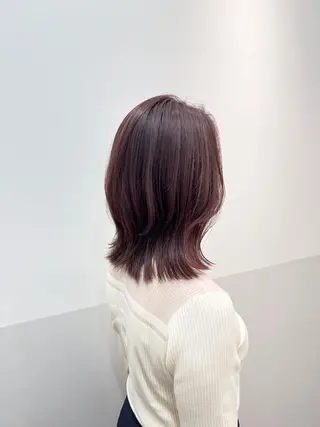 ミディアム カラー ヘアアレンジ 似合わせレイヤー/ 美髪縮毛矯正/ミナエのヘアスタイル