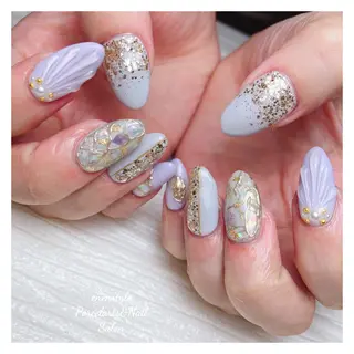 ミディアム ネイル 🐾enen style 🐾のネイルデザイン