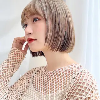 ショート カラー レイヤー専門家 ダブルカラー修のヘアスタイル