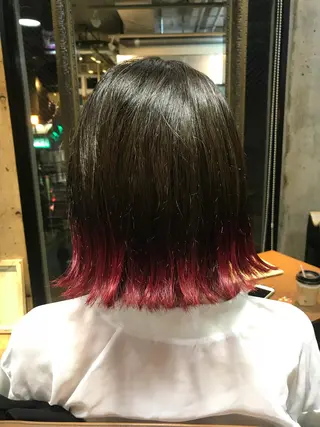 ミディアム カラー パーマ ヘアアレンジ メンズ キッズ ネイル マツエク・マツパ サロンドミルク 渋谷高比良のヘアスタイル