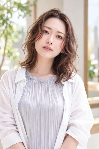 カラー 中山 美憂のヘアスタイル