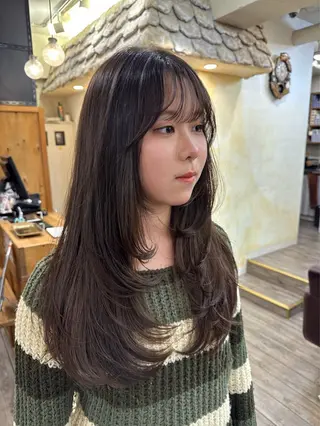 ロング カラー 大竹 哲也のヘアスタイル