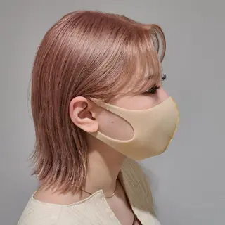 ミディアム L'oeuf 山下 アミールのヘアスタイル