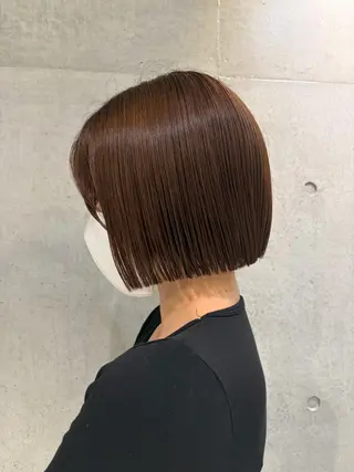 ショート カラー ヘアアレンジ ボブ艶モテカラー🫧 カリンのヘアスタイル