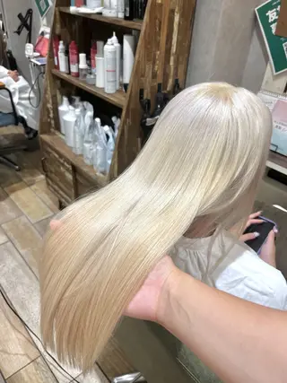 ロング 髪質改善/艶カラー ⚡️コメス/錦糸町のヘアスタイル