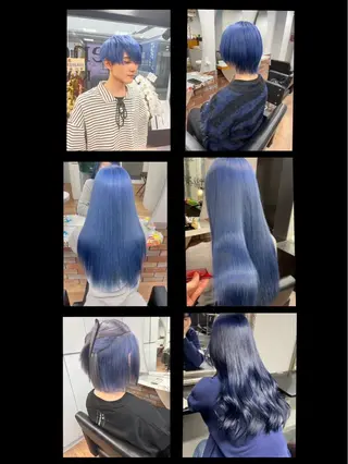 セミロング カラー ブリーチ BAM BIのヘアスタイル