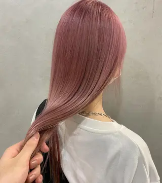 ロング カラー ヘアアレンジ ブリーチダブルカラー 元町三宮/三ノ宮のヘアスタイル