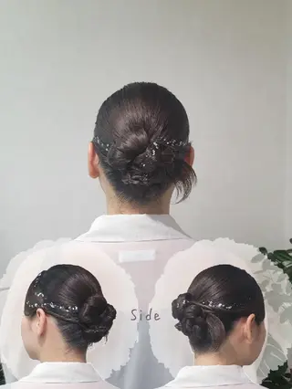 セミロング ヘアアレンジ 渥美 寿美翔のヘアスタイル