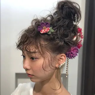 ヘアアレンジ レイヤーカット　小山 悠のヘアスタイル