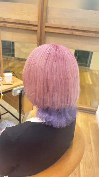 カラー CINQ ゆりんのヘアスタイル