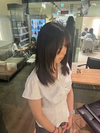 ミディアム ブリーチ/ ダブルカラー/ツバキのヘアスタイル